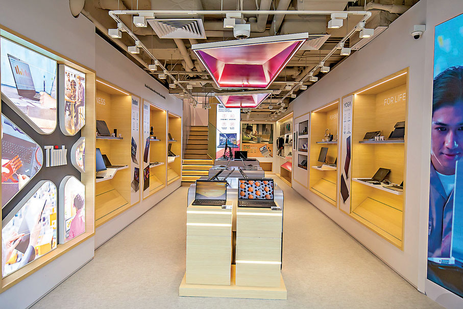 ◆概念體驗店以產品功能及定位劃分展示區域。