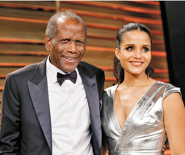 ◆薛尼波達與女兒在2014年出席《Vanity Fair》奧斯卡派對。