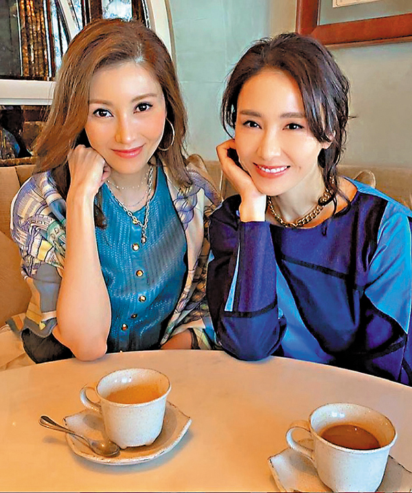 ◆黎姿(右)祝嘉欣早日康復。