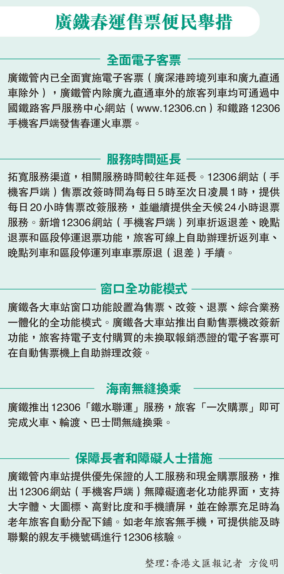 廣鐵春運售票便民舉措