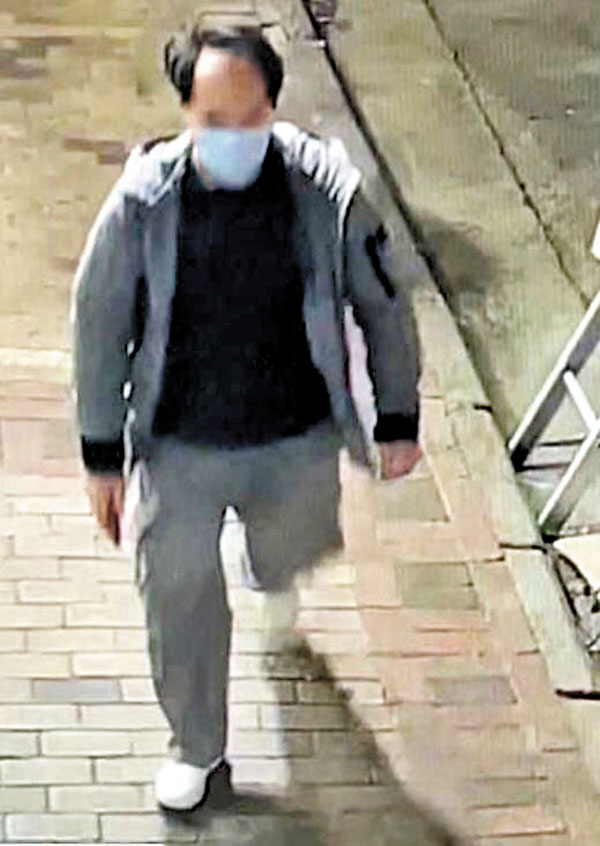 ◆閉路電視拍下疑犯身影，令警方得以迅速鎖定疑犯身份。