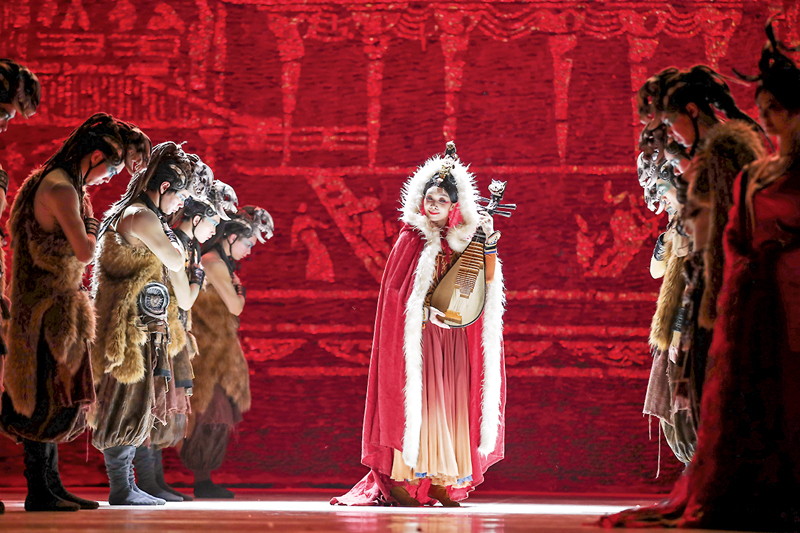 ◆演員演出舞劇《昭君出塞》。