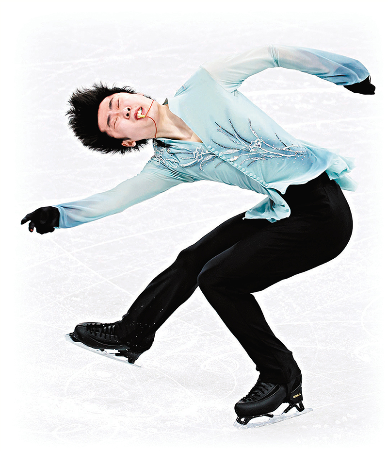 ◆金博洋在男單項目為中國隊打頭陣。  新華社