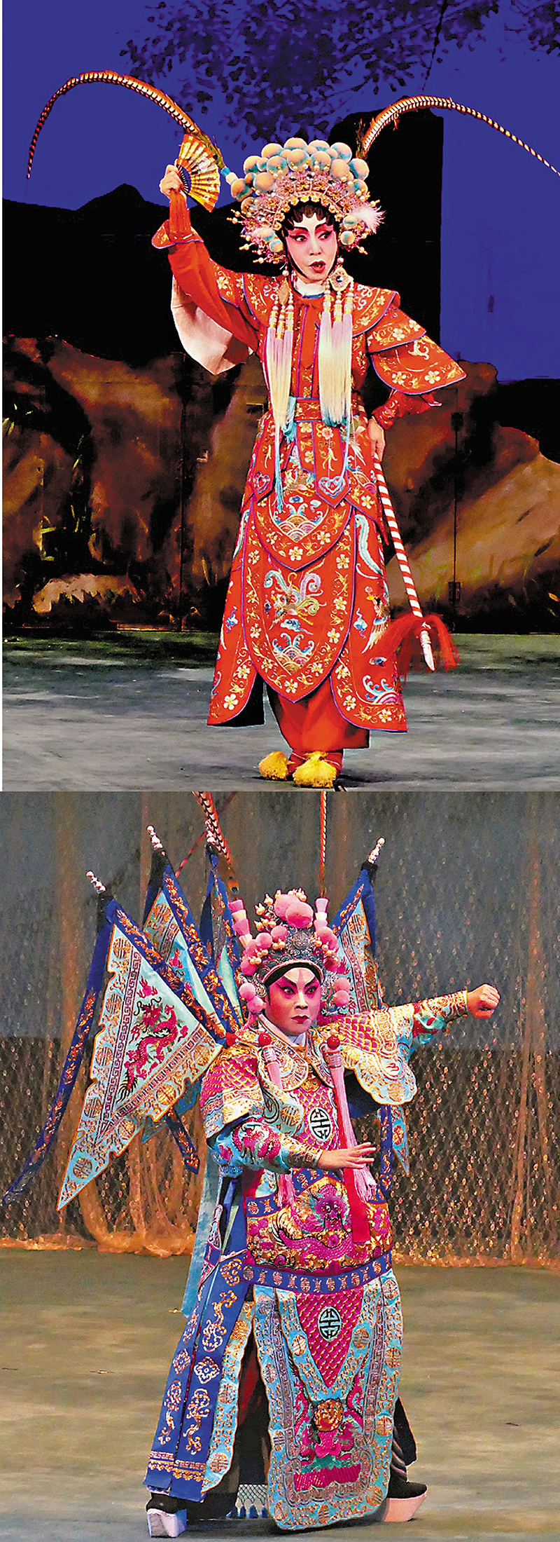 ◆宋洪波與王超群主演《穆桂英大破洪洲之渡江》。