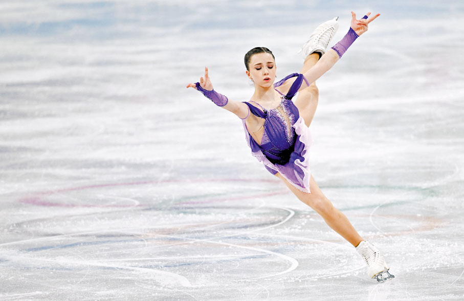 ◆ 瓦利耶娃幫俄羅斯奧委會代表隊實現反超。