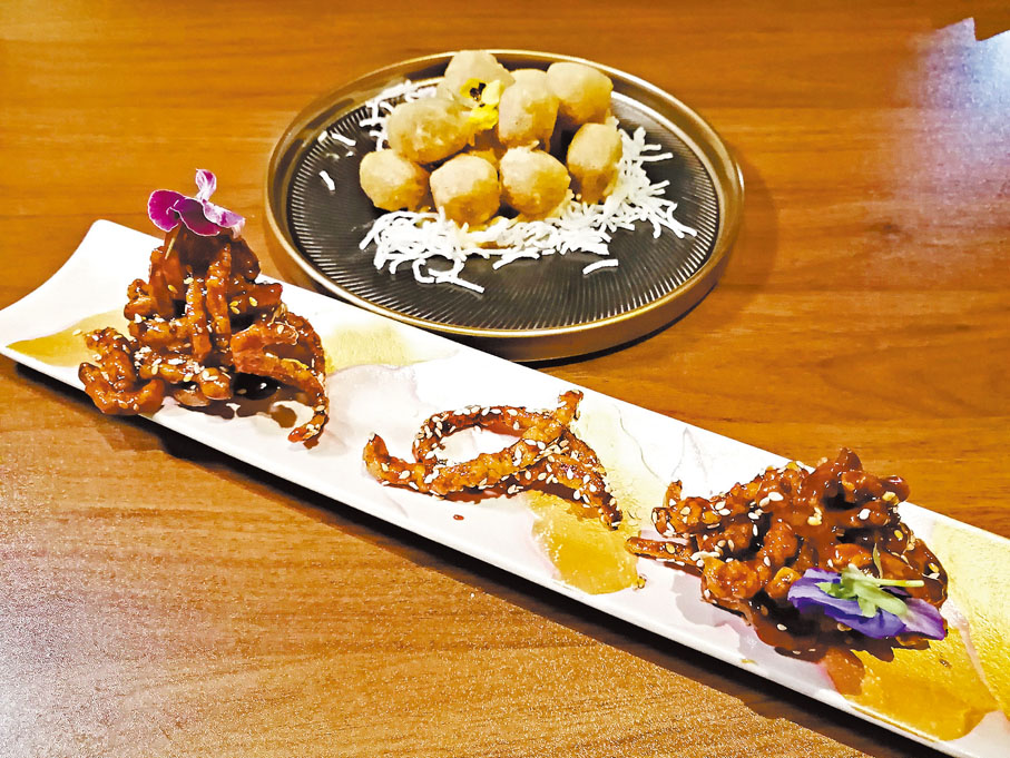 ◆金沙鴨紅、梁溪素脆鱔前菜