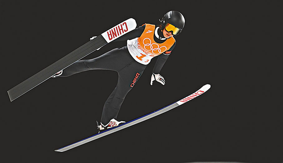 ◆彭清玥在比賽中。  新華社