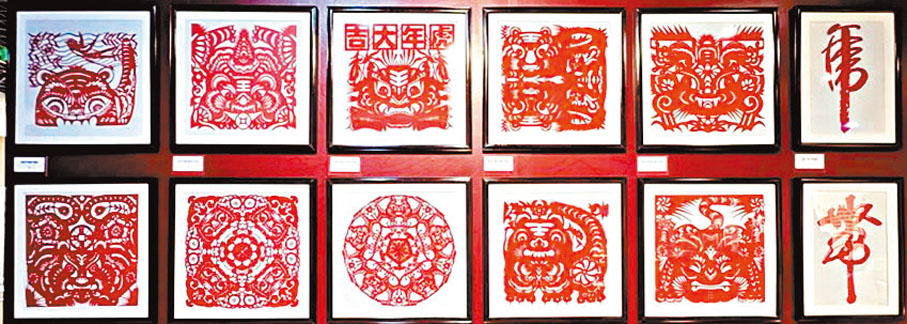 ◆三峽博物館展出的虎元素年畫。