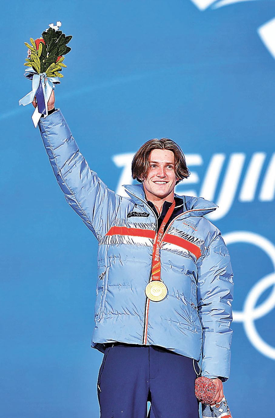 ◆比爾克．魯德在獎牌頒發儀式上。 新華社