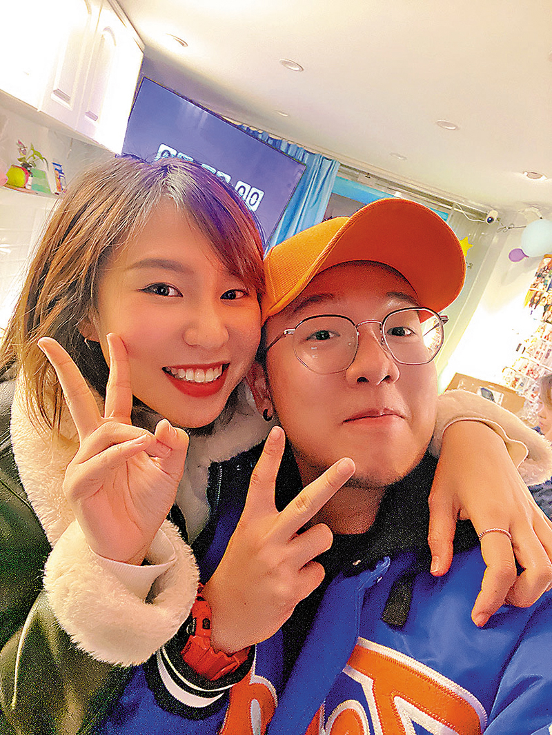 ◆香港女孩香小婷和廣州男友麥先生在創業時結識。 受訪者供圖