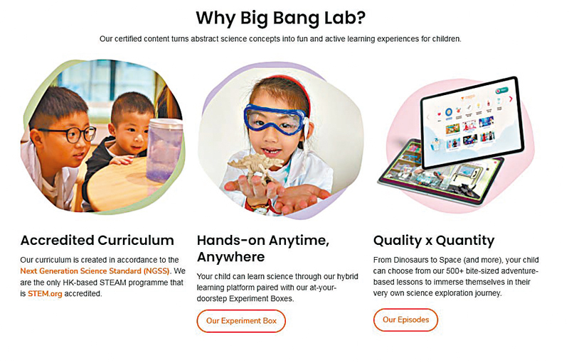 ◆Big Bang Lab推出一系列自家動畫互動內容。