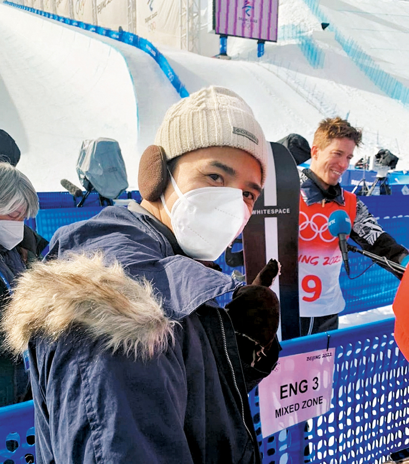 ◆黃庭鋒有幸親身採訪冬奧，現場感受運動員的風采。