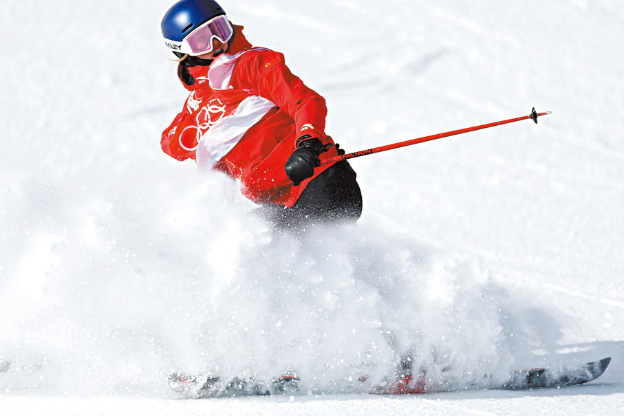 ◆谷愛凌將衝擊個人於本屆冬奧的第3面獎牌。  中新社