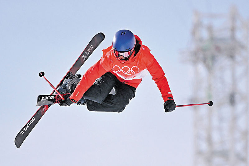 ◆谷愛凌昨日以首名姿態強勢晉級今日的決賽。 法新社