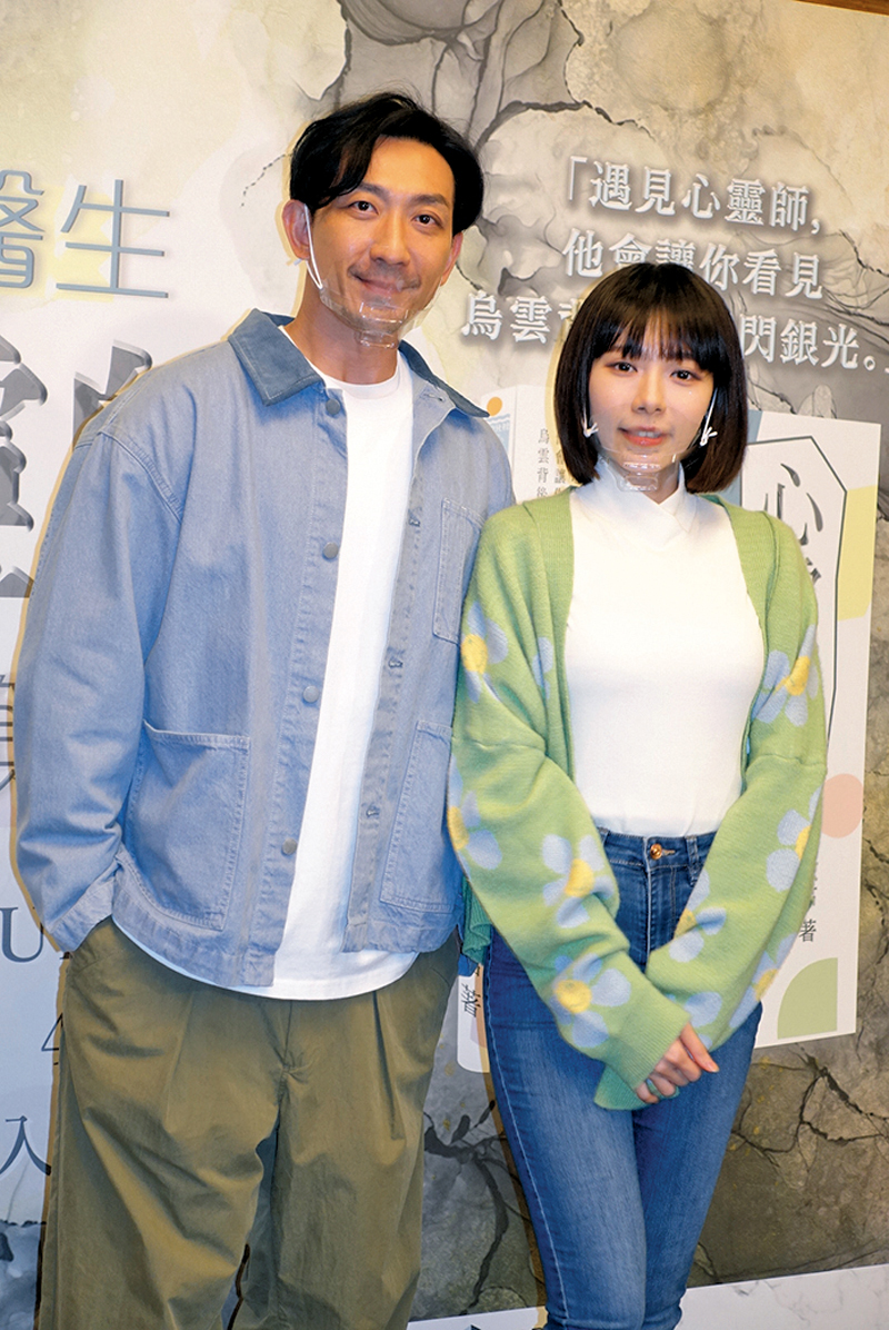 ◆李璨琛和林明禎在西環拍新劇。