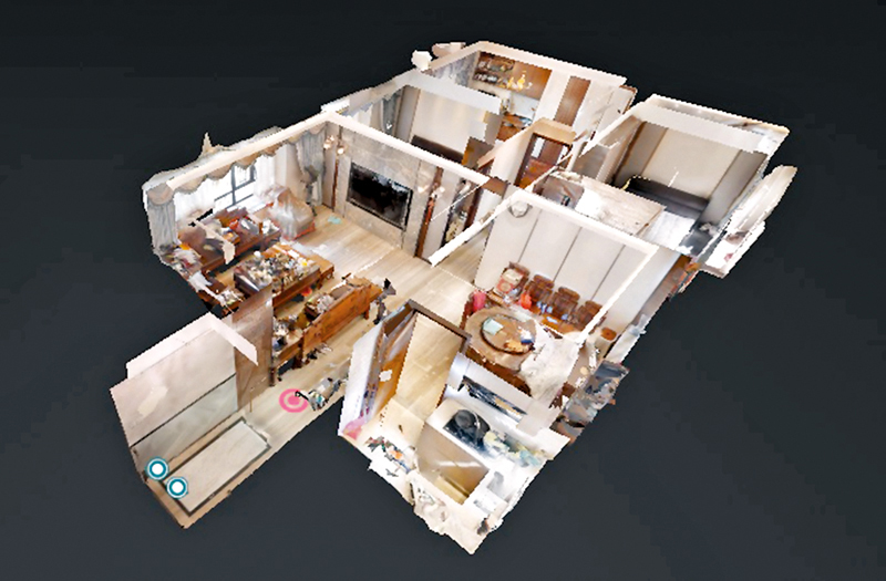 VR睇樓  ◆ VR睇樓技術可以立體呈現單位內櫳和間隔，讓睇樓客有現場睇樓體驗。