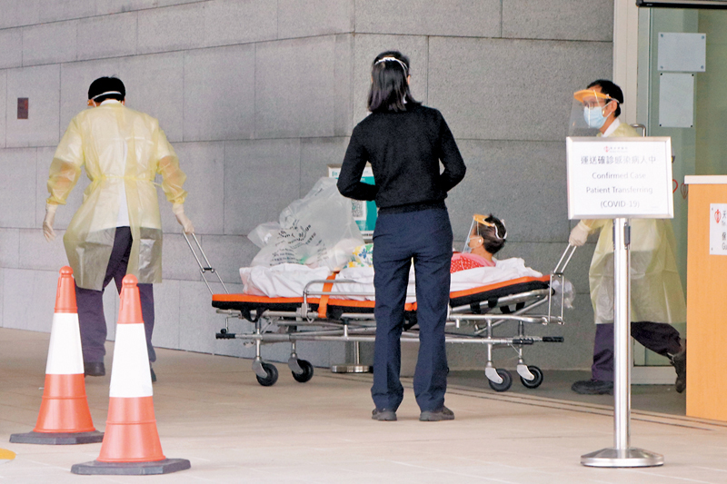 ◆天水圍醫院由昨日凌晨零時起，將全院約300張病床改作接收新冠病毒病人，期望有助集中人手及資源照顧病人，應對嚴峻的疫情。 香港文匯報記者  攝