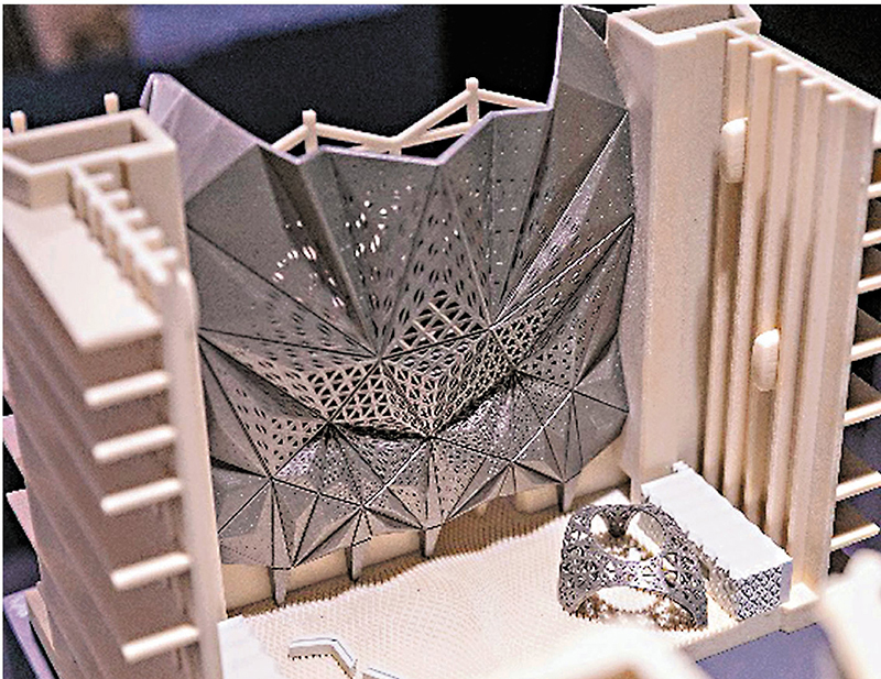 ◆澳門新濠天地摩珀斯酒店的中庭建築模型。