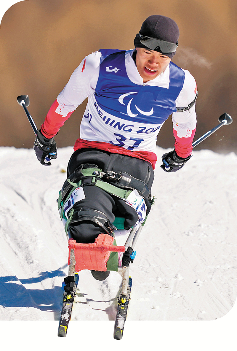 ◆劉子旭在比賽中。  新華社