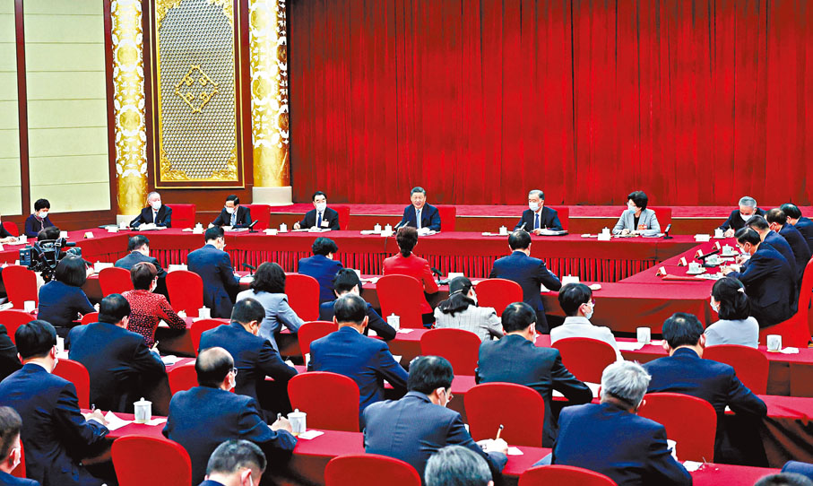 ◆ 3月6日，習近平看望參加全國政協十三屆五次會議的農業界、社會福利和社會保障界委員，並參加聯組會，聽取意見和建議。中共中央政治局常委、全國政協主席汪洋參加看望和討論。新華社