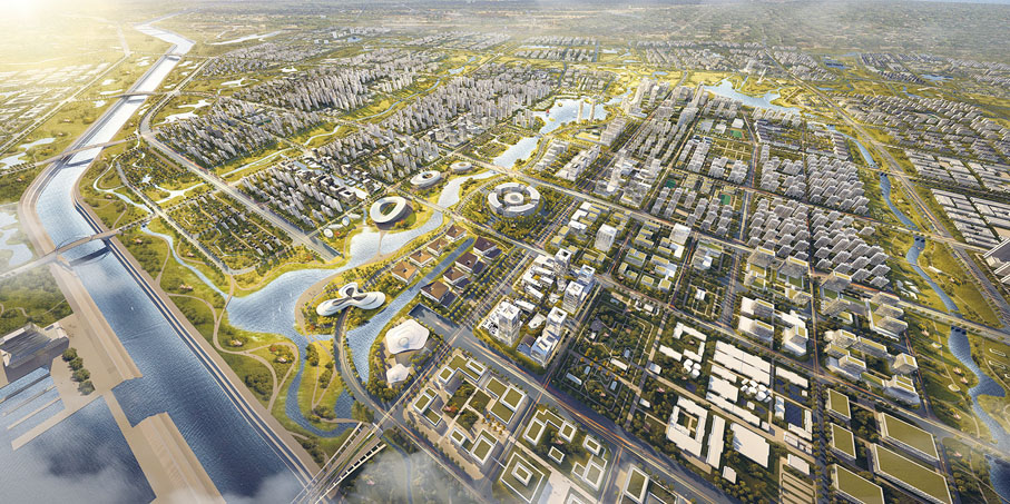 ◆ 蜀山區運河新城（效果圖）。