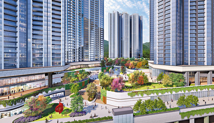 ◆ 港鐵小蠔灣項目電腦模擬圖。