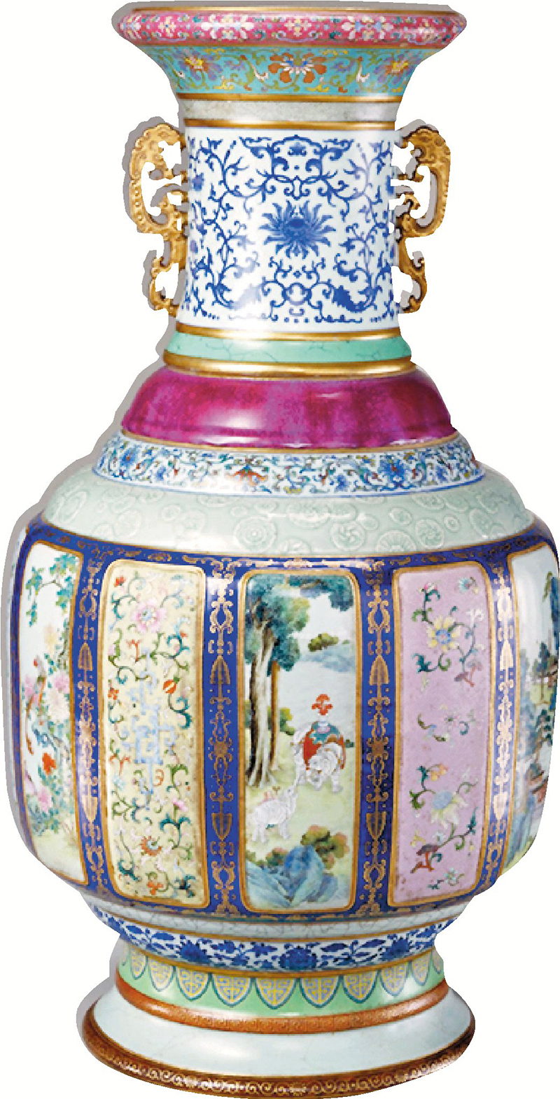 ◆清乾隆各種釉彩大瓶    圖片來源：故宮博物院