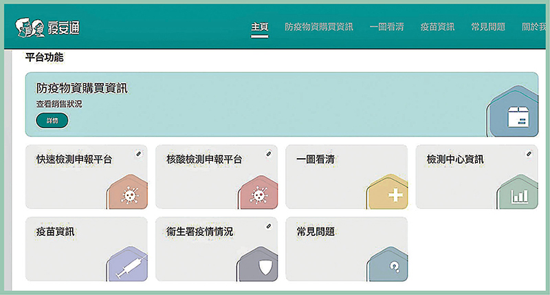 ◆一站式平台「疫安通」。 網上截圖