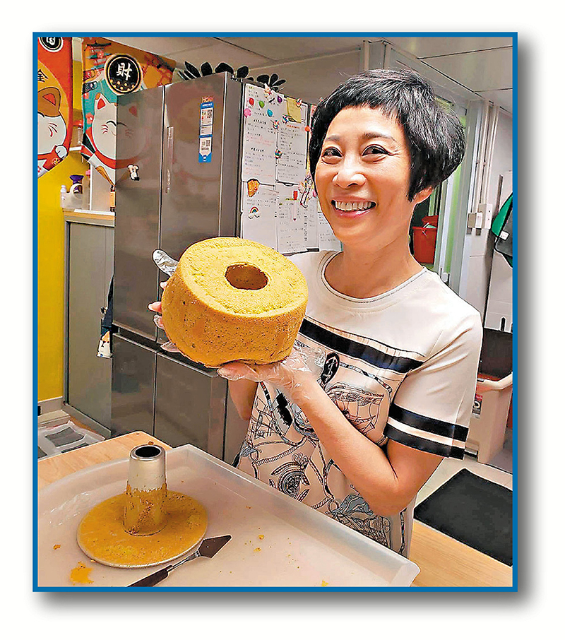 ◆在疫情期間，衛駿輝作息添新意，自製班蘭蛋糕，得友儕共讚。