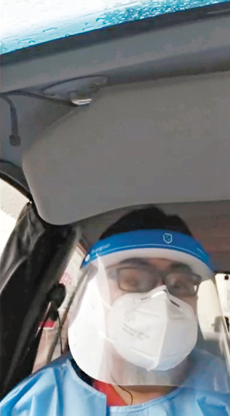 ◆愛心車隊的士司機梁國偉。 直播截圖