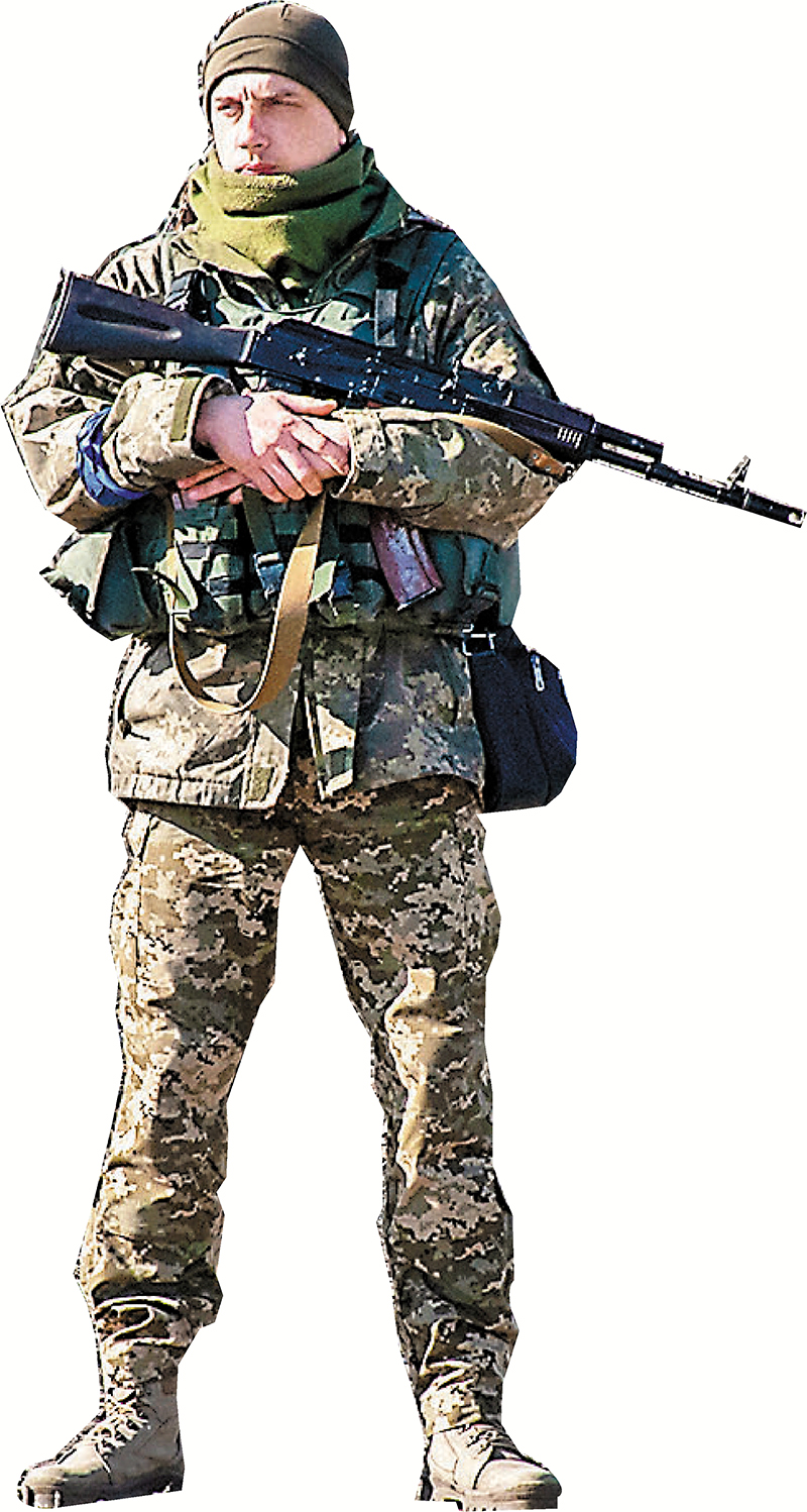 ◆ 烏克蘭軍人在哈爾科夫郊外戒備。 美聯社