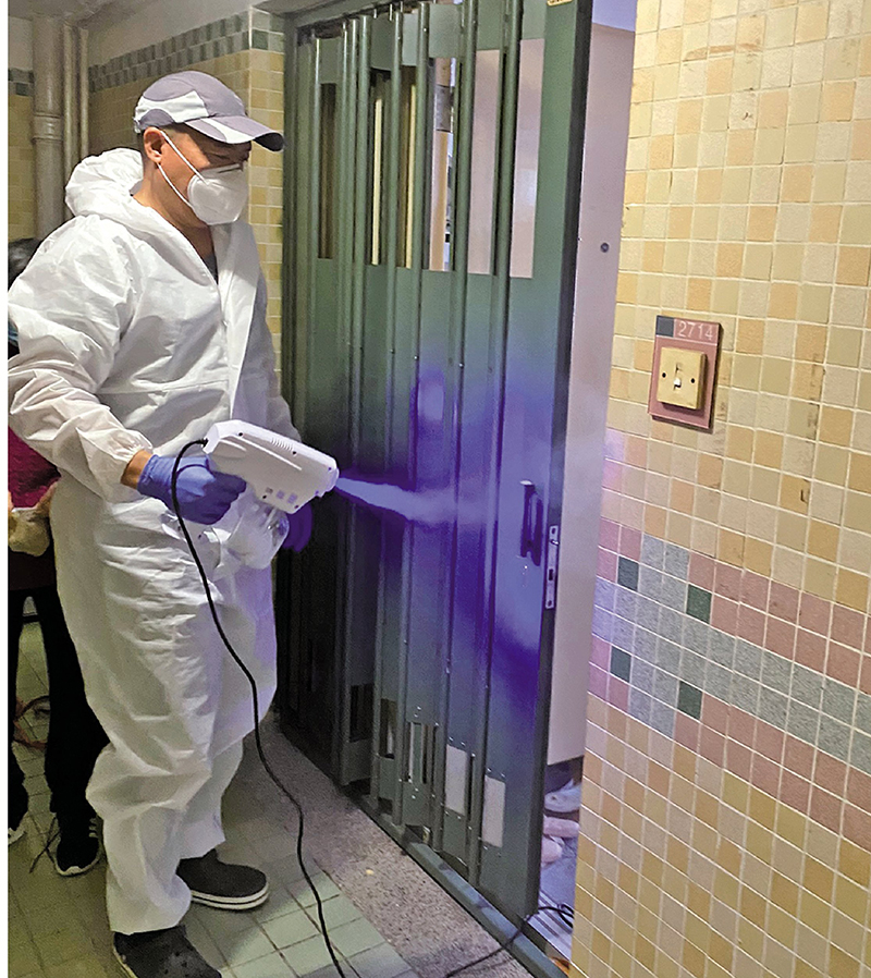 ◆ 為1100戶基層人士家居消毒。