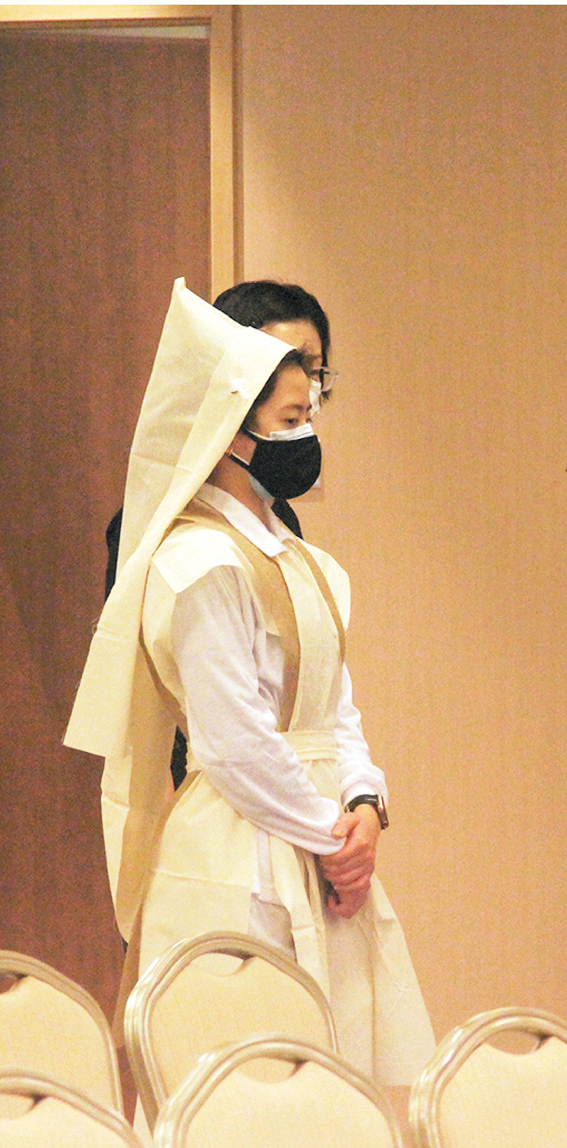 ◆祝文君女兒神情平靜。