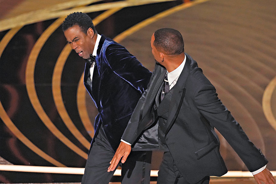 ◆韋史密夫與基斯（左）本屬好友，沒料到竟發生肢體衝突。