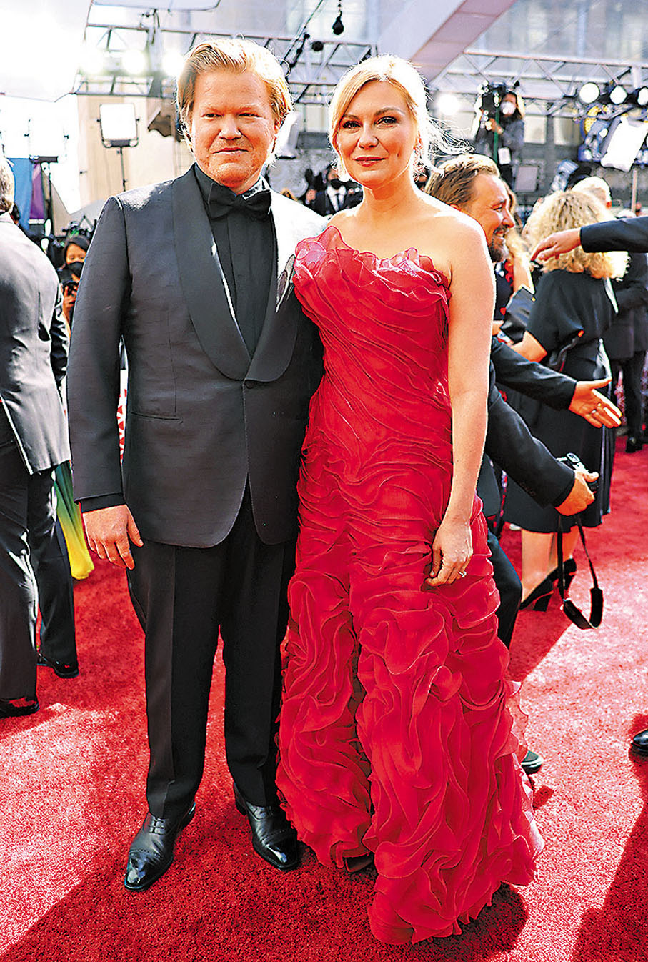 ◆謝西派蒙斯與姬絲汀鄧絲出席奧斯卡盛典。