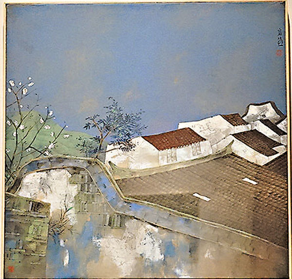 ◆《三坊七巷·十九》（絹本重彩 40×40cm  2007）
