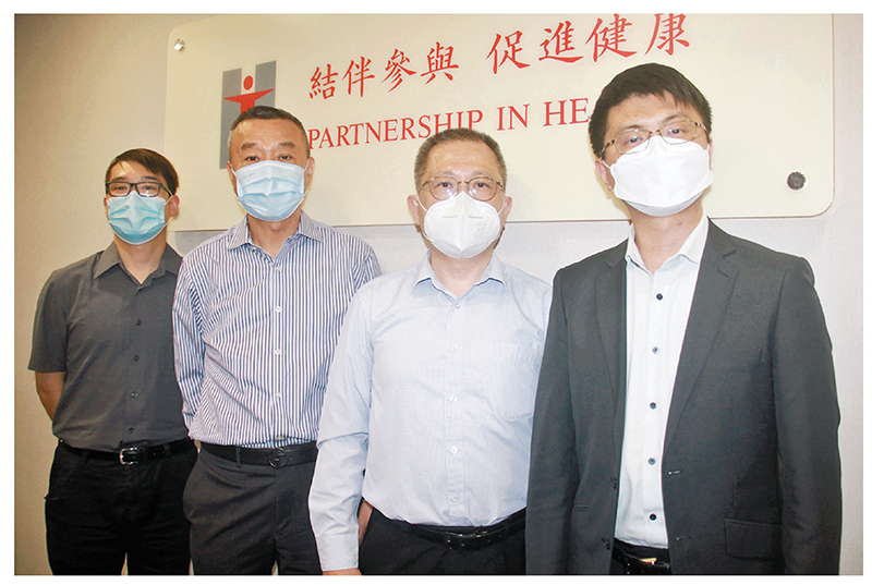 右起﹕梁耀康、柳美欽、劉文耀、李沛暉。 香港文匯報記者  攝