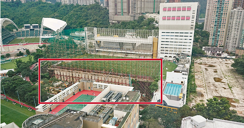 ◆南華體育會入紙申請興建電子競技體育場館(紅框)。記者王里  攝