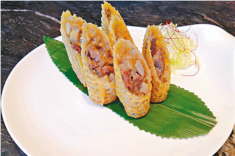 ◆黑椒和牛野菌卷