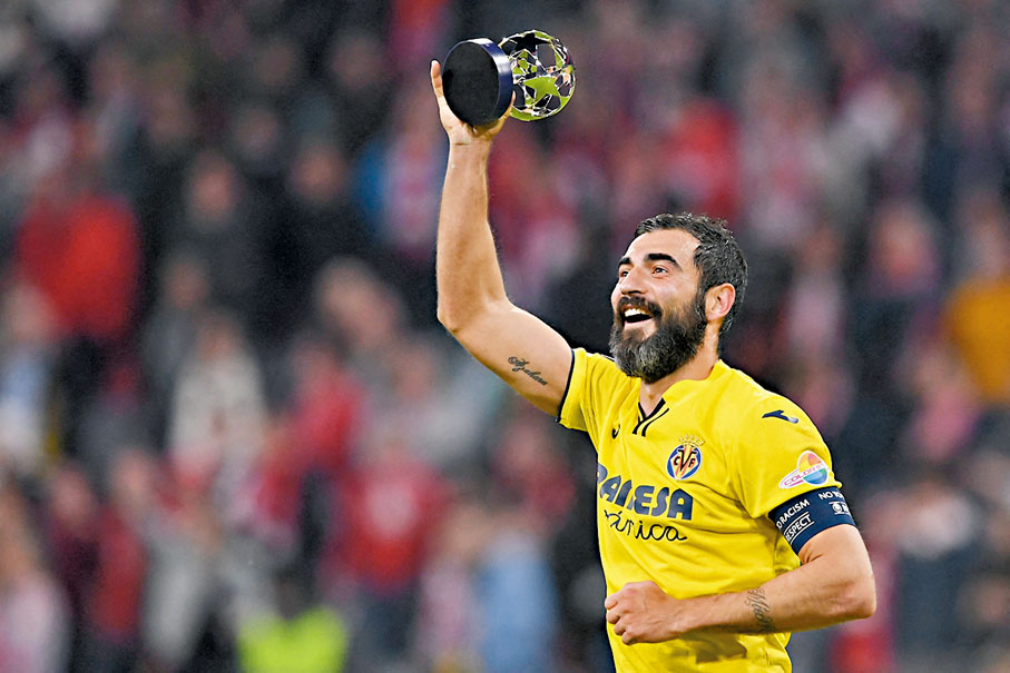 ◆全場13次解圍2次封堵，客隊後衛艾比奧爾獲選為今仗最佳球員。  法新社