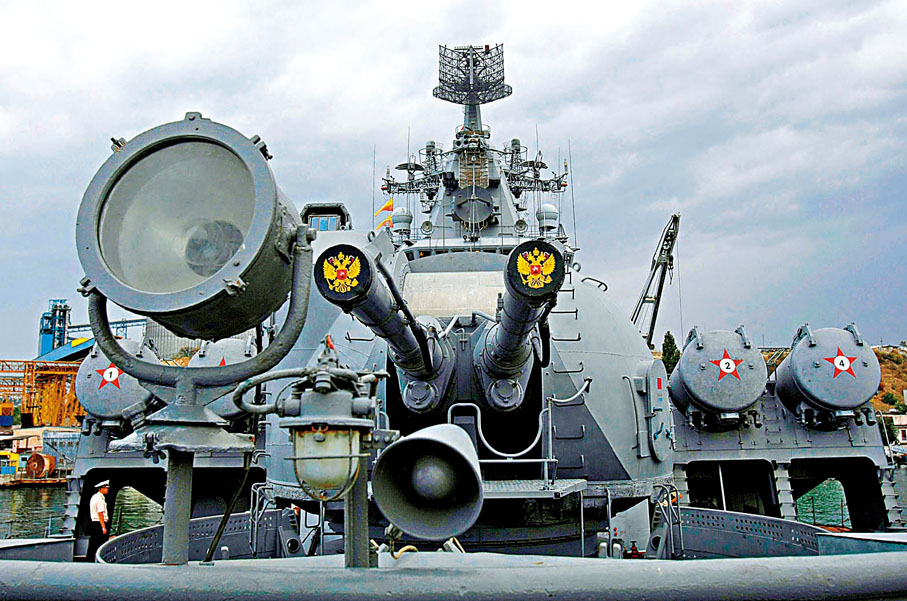 ◆「莫斯科」號曾進行大規模現代化改造。 路透社