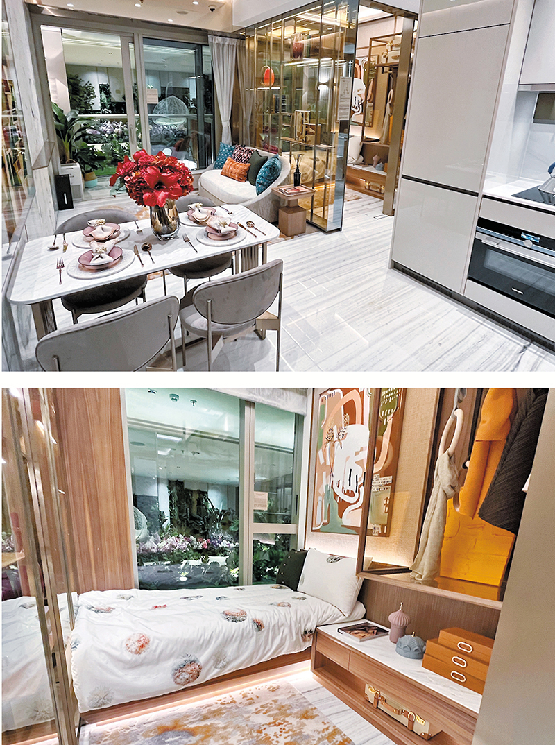 ◆柏瓏I第1期第3座8樓A5單位經改動示範單位。 記者顏倫樂  攝