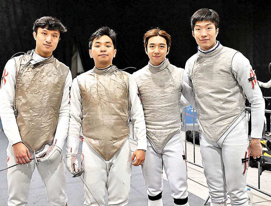 ◆ 4位港隊代表賽前合照。 FIE Facebook圖片