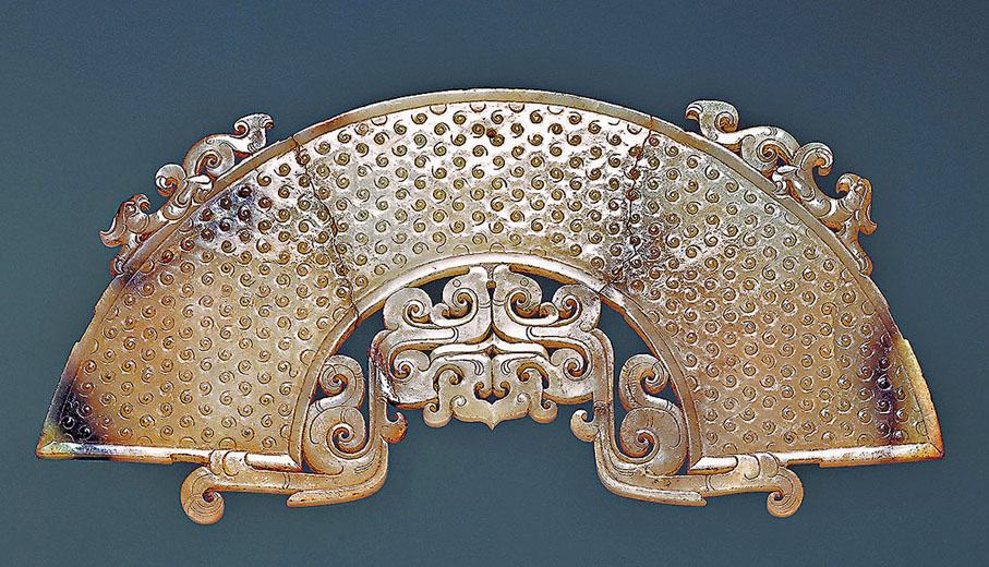 ◆出廓鳳鳥谷紋璜形玉珮