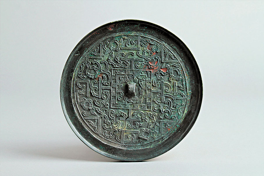 ◆鳳鳥連弧紋銅鏡