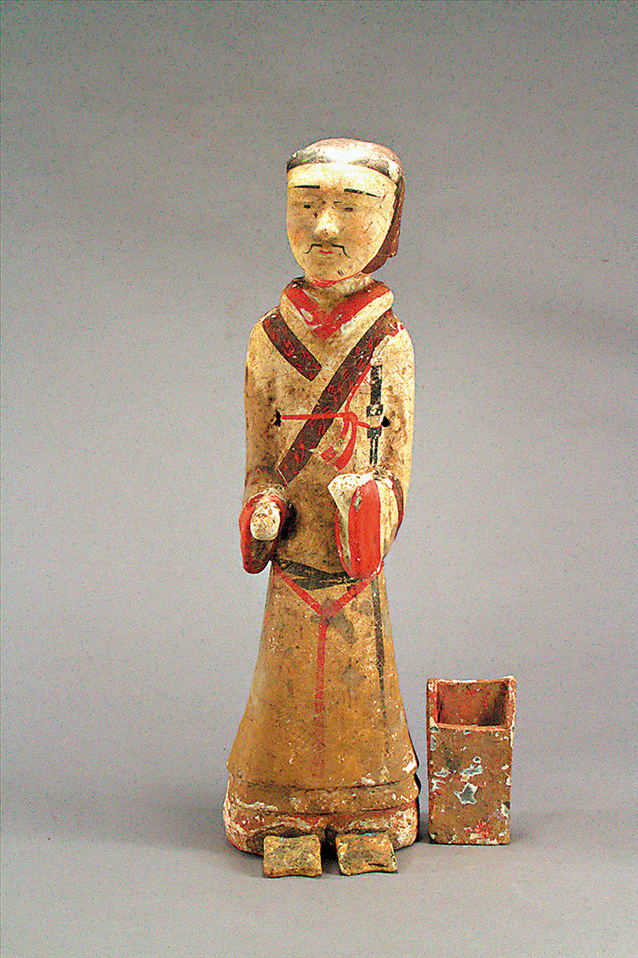 ◆彩繪背箭箙陶俑