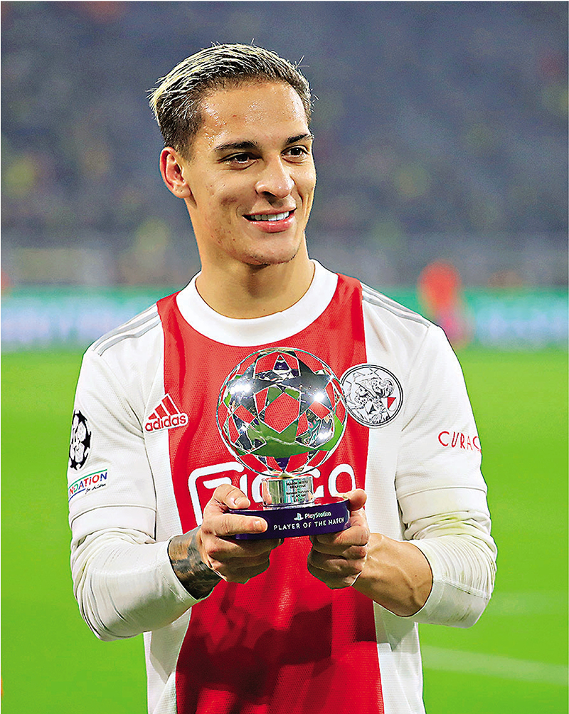 ◆安東尼是曼聯右翼位置的理想人選。  路透社