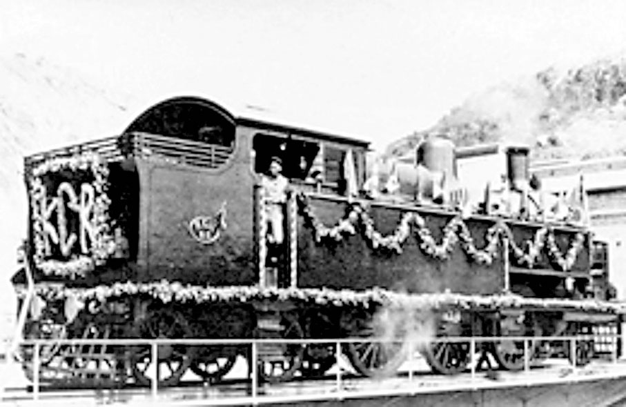 ◆當時使用的2號蒸汽機車的側面。