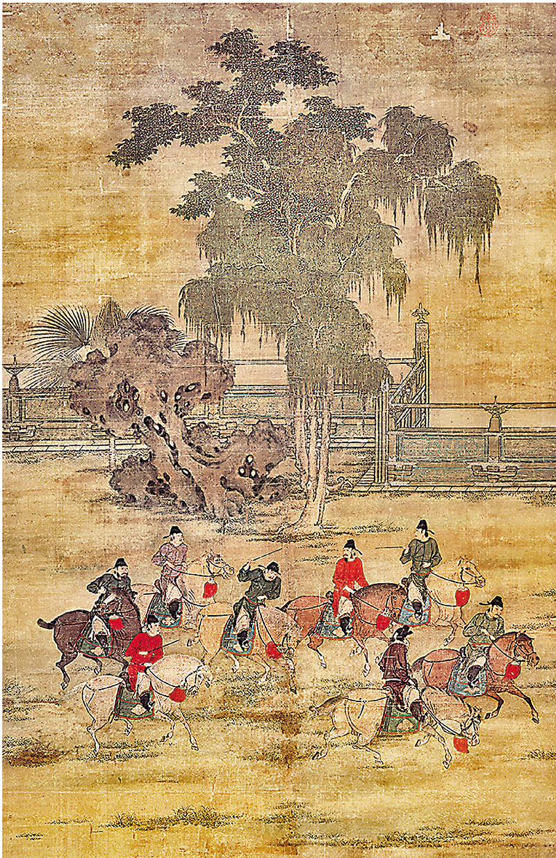 ◆五代後梁 趙喦《八達春遊圖》