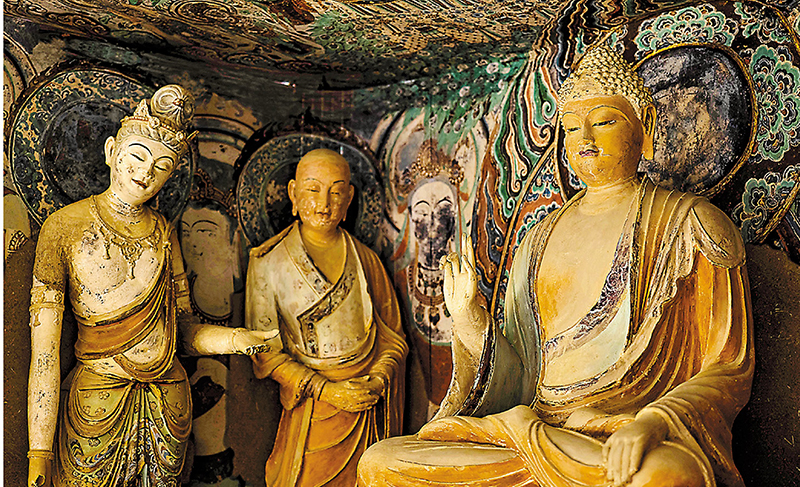 ◆3D打印製作的等比例石窟佛像